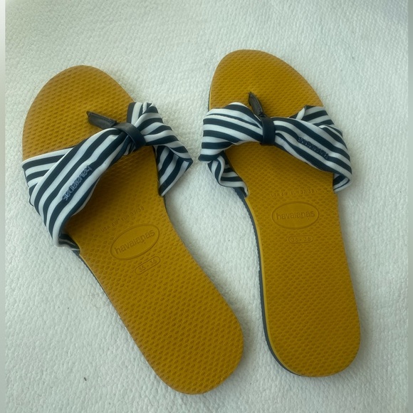 NEW Havaianas cute water compatible fabric top Size 35-36 - Picture 5 of 6